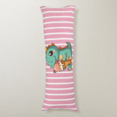 Coussins Longs Dino mignonne de glace mangeur (Devant (Vertical))