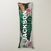 Coussins Longs Dinosaur Enfants Dino Trex Prehistory Boy Custom (Devant (Vertical))