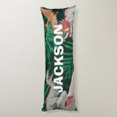 Coussins Longs Dinosaur Enfants Dino Trex Prehistory Boy Custom (Dos (Vertical))