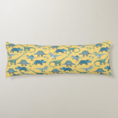 Coussins Longs Dinosaur Motif Jaune (Dos)