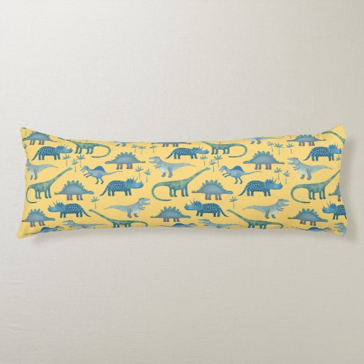 Coussins Longs Dinosaur Motif Jaune (Devant)