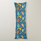 Coussins Longs Dinosaures colorés (Dos (Vertical))