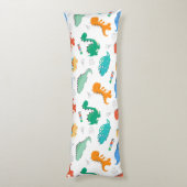 Coussins Longs Dinosaures colorés mignons Motif illustré (Dos (Vertical))