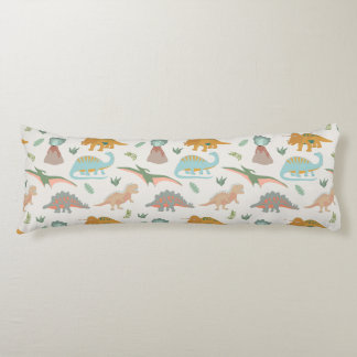 Coussins Longs Dinosaurs Kids Hand Drawn Boho Dinosaur Bedroom