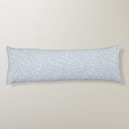 Coussins Longs Ditsy Dots Pattern - White on Dusty Blue (Dos)