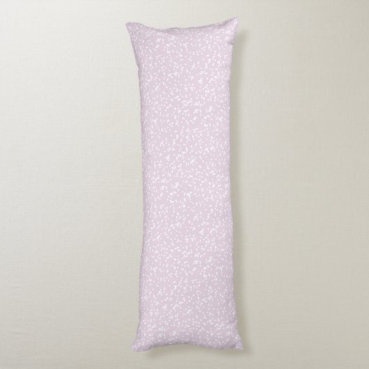 Coussins Longs Ditsy Dots Pattern - White on Dusty Pink (Dos (Vertical))