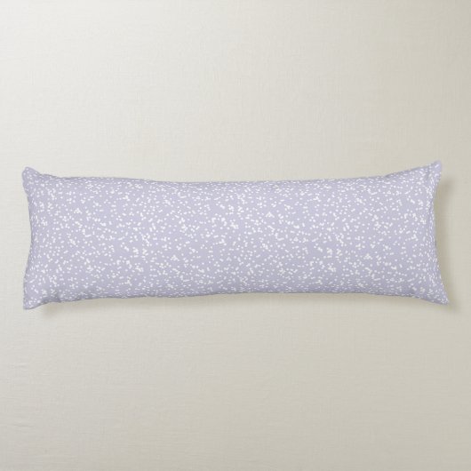 Coussins Longs Ditsy Dots Pattern - White on Dusty Purple (Dos)