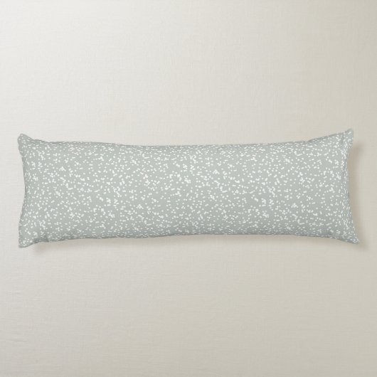 Coussins Longs Ditsy Dots Pattern - White on Gray Green (Dos)