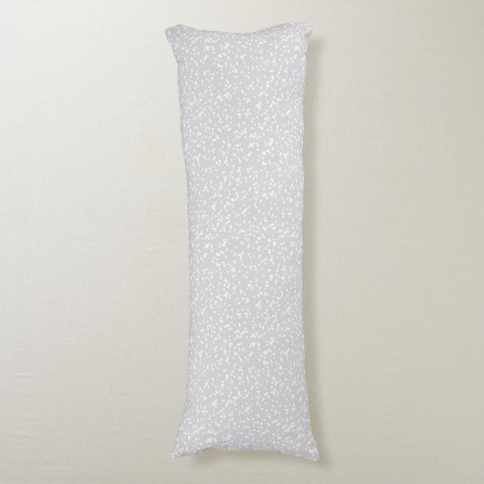 Coussins Longs Ditsy Dots Pattern - White on Silver-Gray (Devant (Vertical))