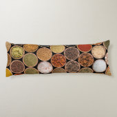 Coussins Longs Diverses épices et ingrédients alimentaires (Dos)