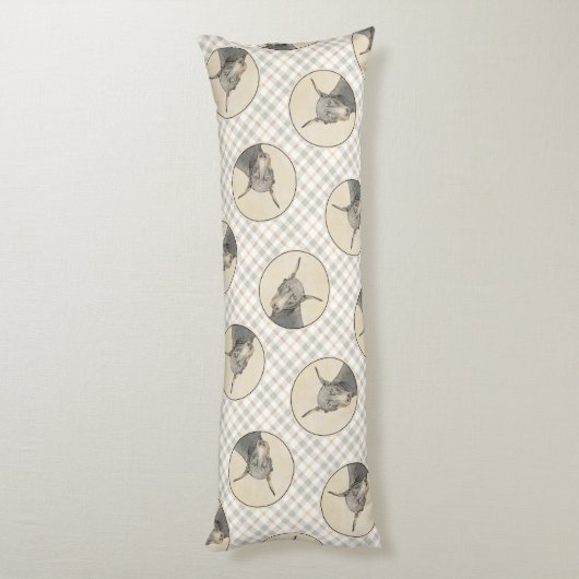 Coussins Longs Doberman Pinscher Peinture Dobie Craché Chien Art (Dos (Vertical))