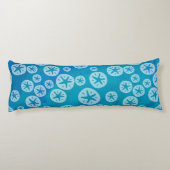 Coussins Longs Dollar de sable blanc et Motif bleu (Dos)