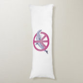 Coussins Longs Dolphin rose de paix (Devant (Vertical))