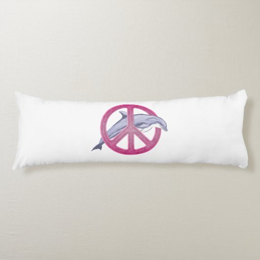 Coussins Longs Dolphin rose de paix (Devant)
