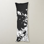Coussins Longs Doodle de fleurs (Dos (Vertical))