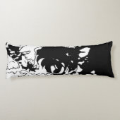 Coussins Longs Doodle de fleurs (Dos)