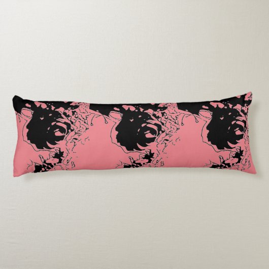 Coussins Longs Doodle de fleurs (Dos)