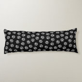 Coussins Longs Doodle Paws, pattes de chien, pattes blanches (Dos)