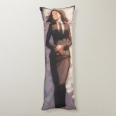 Coussins Longs Dormir femme d'affaires Anime (Dos (Vertical))