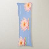Coussins Longs Douces rêves fleurs de lotus sur fond bleu clair (Devant (Vertical))