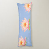 Coussins Longs Douces rêves fleurs de lotus sur fond bleu clair (Dos (Vertical))
