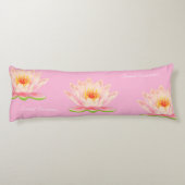 Coussins Longs Douces rêves fleurs de lotus sur fond rose clair (Dos)