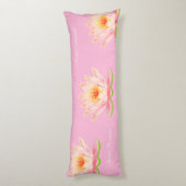Coussins Longs Douces rêves fleurs de lotus sur fond rose clair (Dos (Vertical))