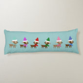 Coussins Longs Doux rennes de Noël (Dos)
