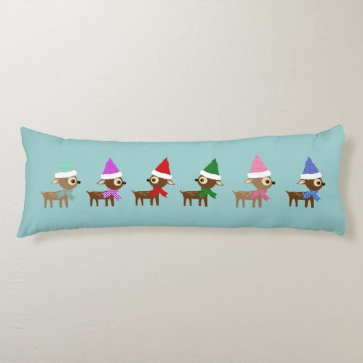Coussins Longs Doux rennes de Noël (Devant)