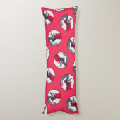 Coussins Longs Downy Pic sur Red Feeder Original Bird Art (Dos (Vertical))