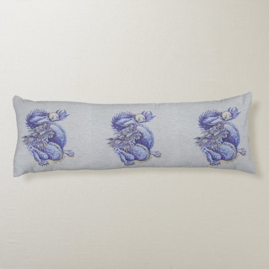 Coussins Longs Dragon bleu (Dos)