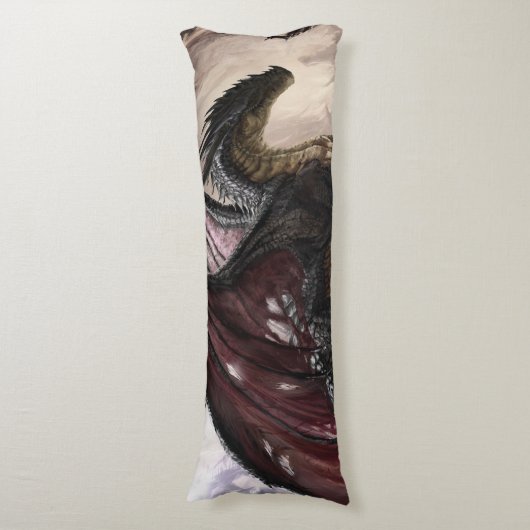 Coussins Longs Dragon Dans La Grotte (Devant (Vertical))