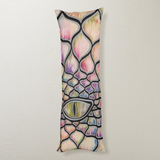 Coussins Longs Dragon d'arc-en-ciel (Dos (Vertical))