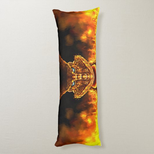 Coussins Longs Dragon de feu (Dos (Vertical))