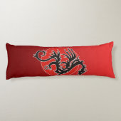 Coussins Longs Dragon Sun Power - noir rouge blanc + vos idées (Dos)