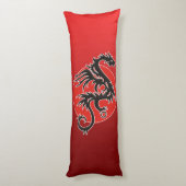 Coussins Longs Dragon Sun Power - noir rouge blanc + vos idées (Dos (Vertical))