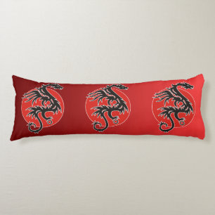 Coussins Longs Dragon Sun Power - noir rouge blanc + vos idées