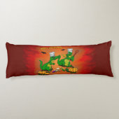 Coussins Longs Dragons - Joyeux Halloween ! Aujourd'hui je vais c (Dos)