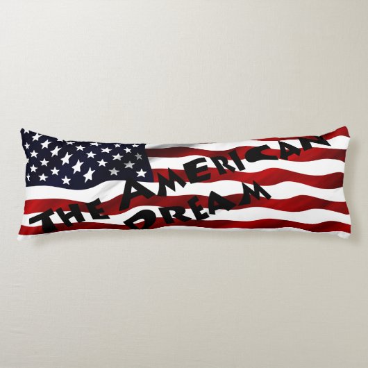 Coussins Longs Drapeau américain avec texte (Devant)