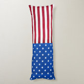 Coussins Longs Drapeau Américain Des Étoiles Et Des Grilles (Dos (Vertical))