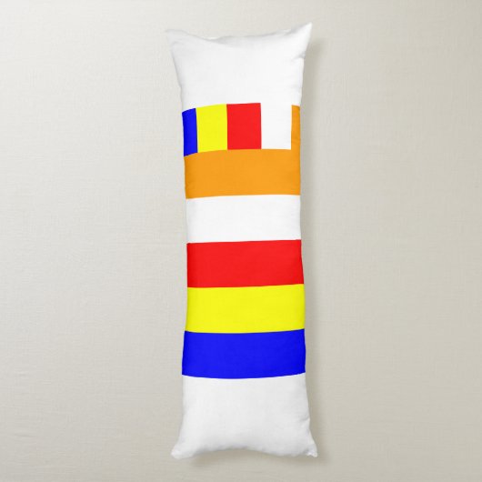 Coussins Longs Drapeau bouddhiste (Dos (Vertical))