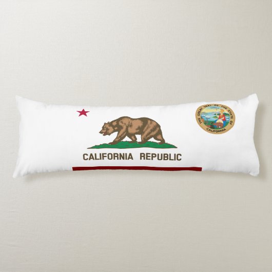 Coussins Longs Drapeau de Californie (Devant)