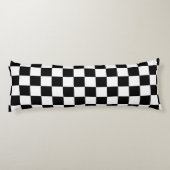 Coussins Longs Drapeau De Course Personnalisé Noir Et Blanc (Dos)