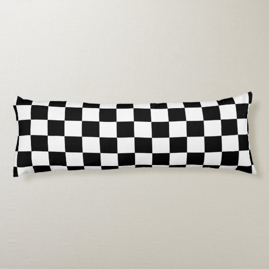 Coussins Longs Drapeau De Course Personnalisé Noir Et Blanc (Dos)