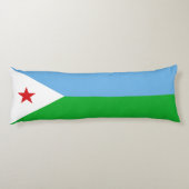 Coussins Longs Drapeau de Djibouti (Dos)