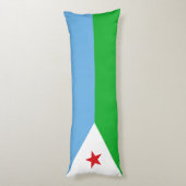 Coussins Longs Drapeau de Djibouti (Dos (Vertical))