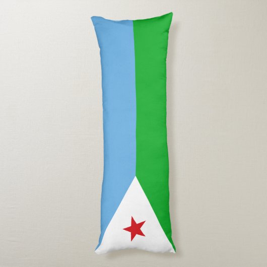 Coussins Longs Drapeau de Djibouti (Dos (Vertical))