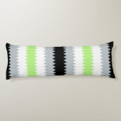 Coussins Longs Drapeau de fierté Agender Abstrait Groovy Boho Zig (Dos)