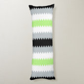 Coussins Longs Drapeau de fierté Agender Abstrait Groovy Boho Zig (Dos (Vertical))