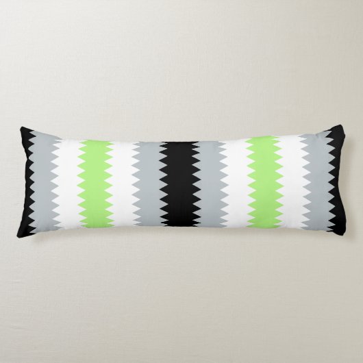 Coussins Longs Drapeau de fierté Agender Abstrait Groovy Boho Zig (Devant)